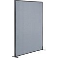 Global Industrial 48-1/4W x 96H Freestanding Office Partition Panel, Blue 695789FBL